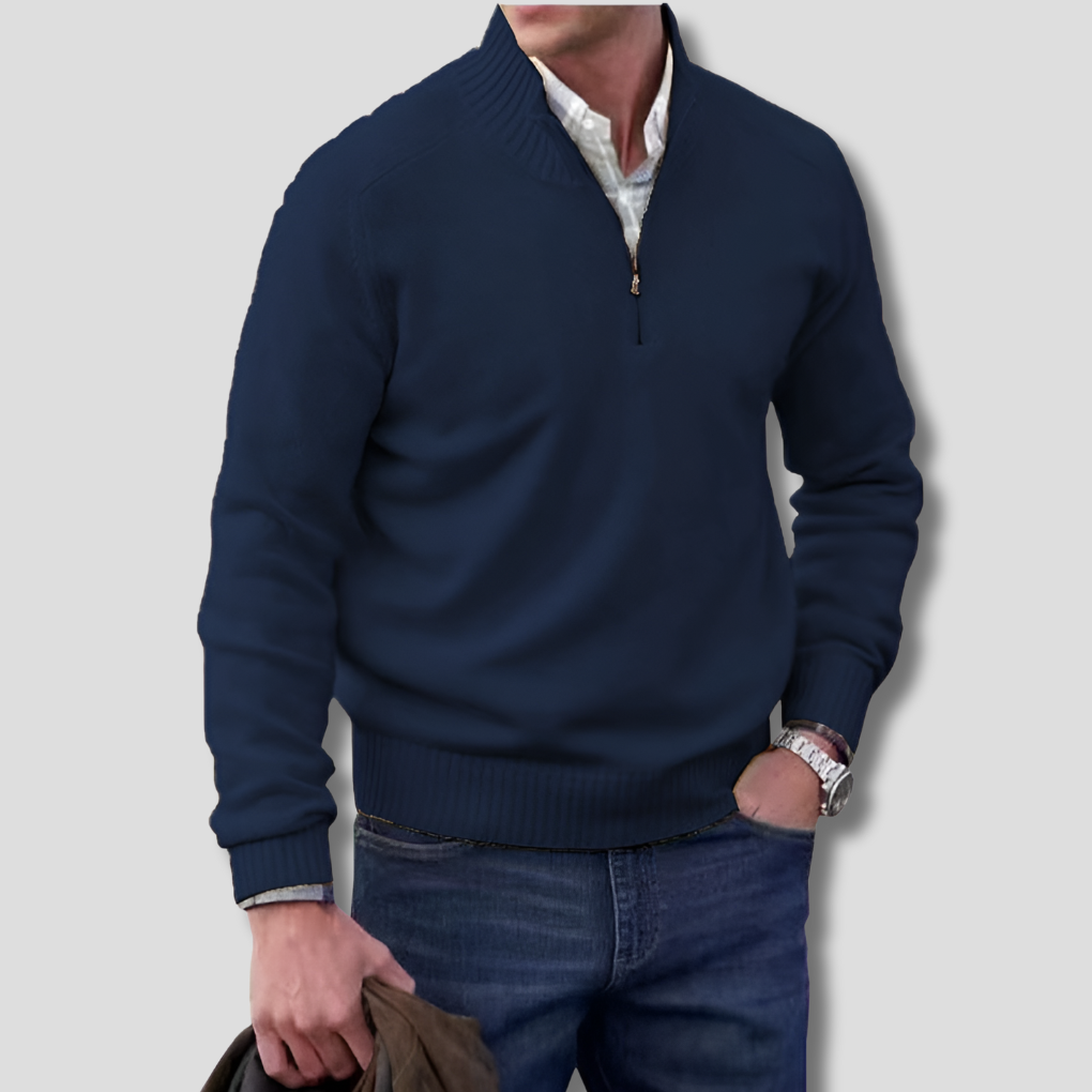 Suéter de media cremallera para hombre