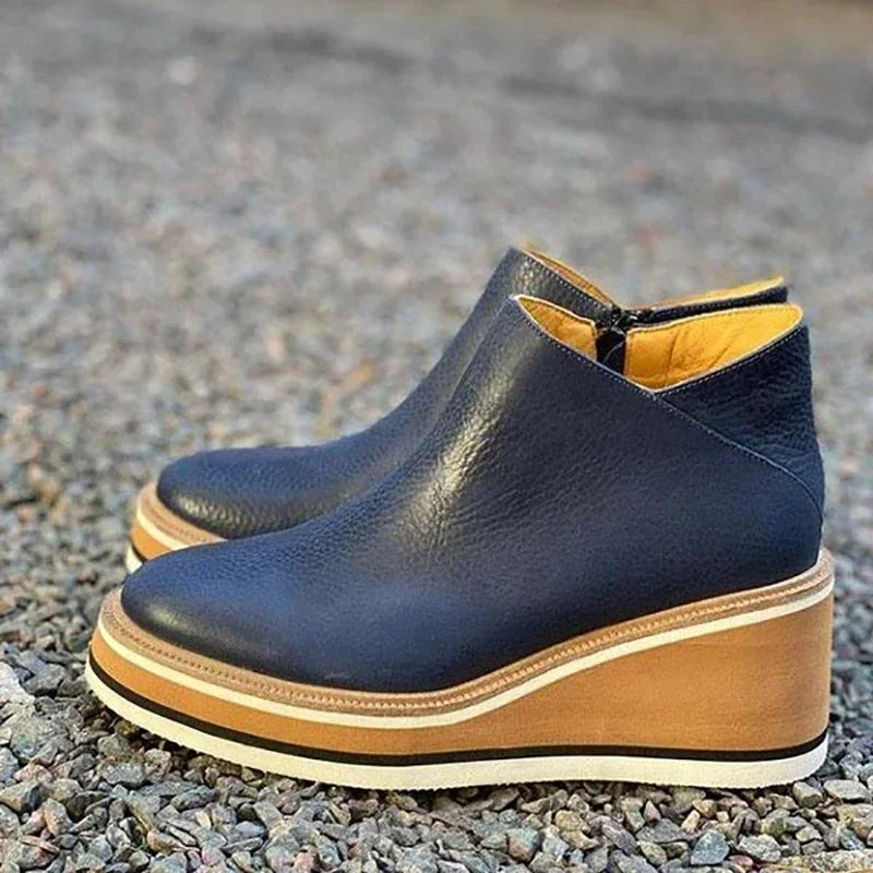 Botines de cuña para mujer con encanto vintage