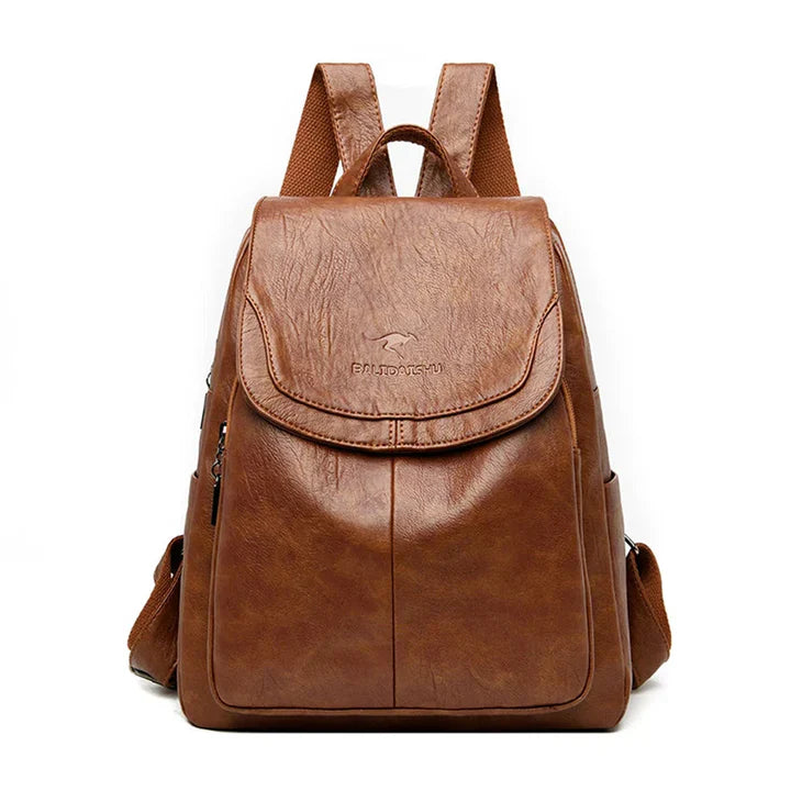 Mochila de piel resistente para mujer