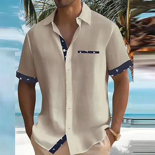 Camisa de verano de manga corta para hombre