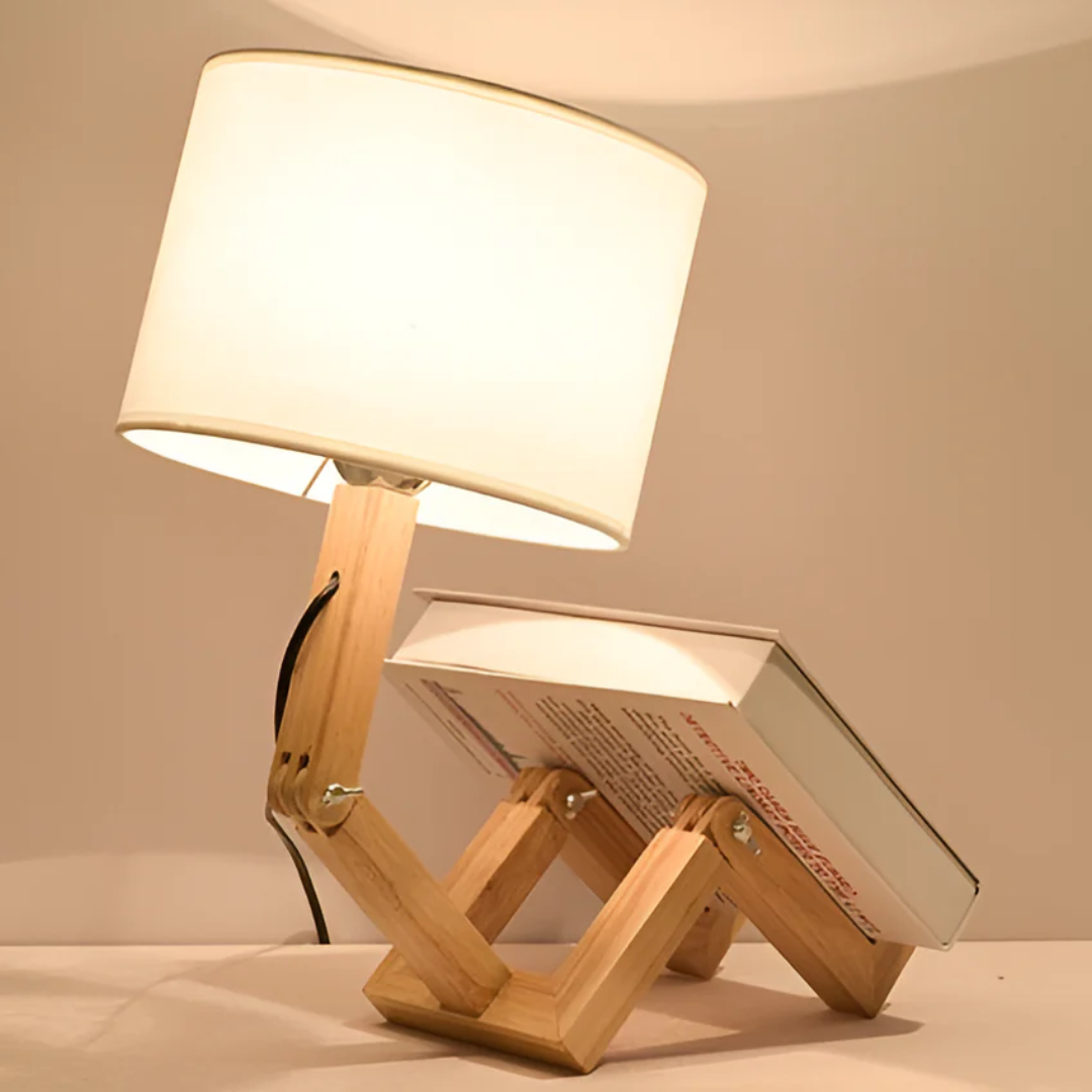 Lunari – Lámpara de Mesa de Madera Flexible y Artesanal