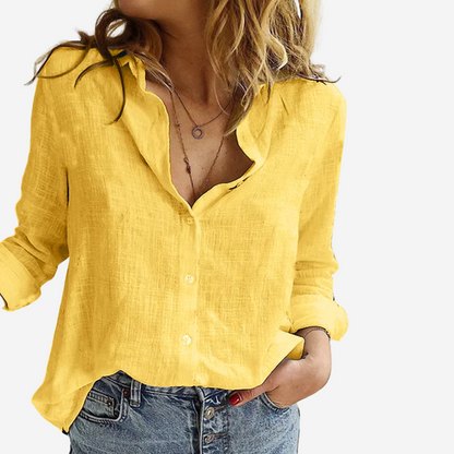 Blusa de lino para mujer