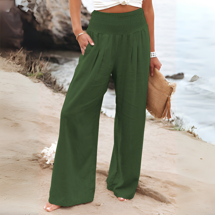 Pantalones de lino cómodos para mujeres