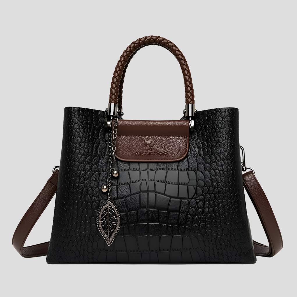 Lyudmila - Bolso de mano de teca de lujo para mujer