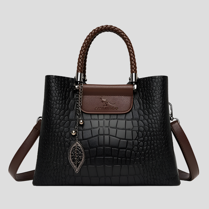 Lyudmila - Bolso de mano de teca de lujo para mujer