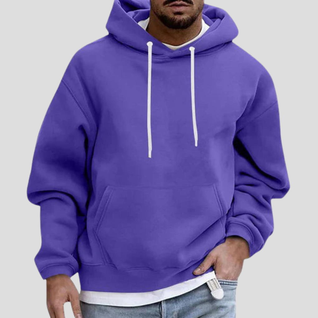 Sudadera con capucha y bolsillos para hombre