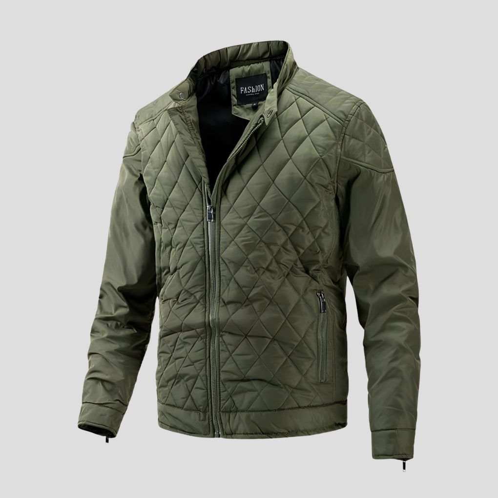 Elegante chaqueta acolchada de transición para hombre