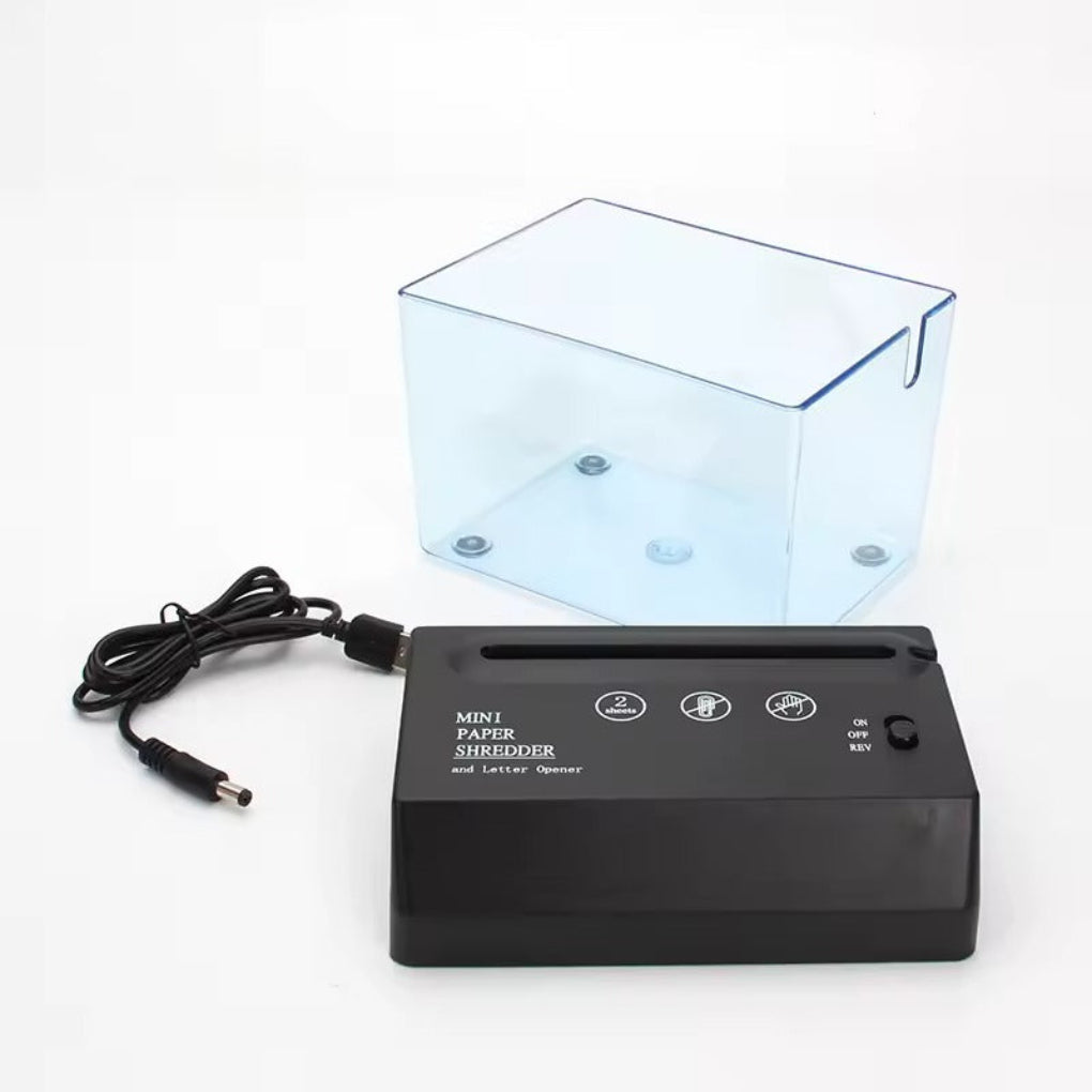 Mini Destructora de Papel de Escritorio – Compacta, Silenciosa y Eficiente
