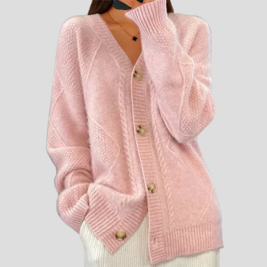 Cárdigan con botones delanteros para mujer