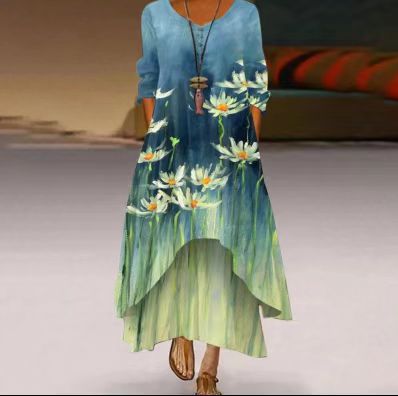 Elegante vestido de algodón para mujer