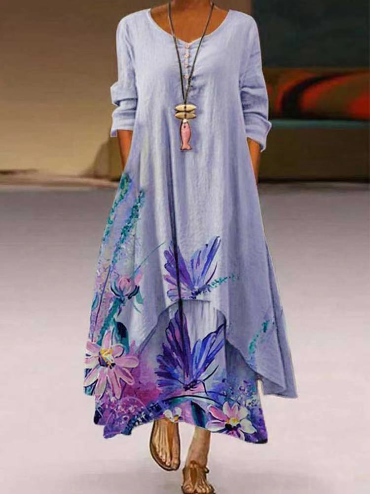 Elegante vestido de algodón para mujer