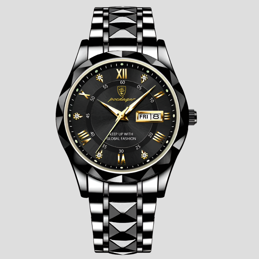 Reloj de Acero Inoxidable de Lujo para Hombres para Ropa de Negocios Diaria