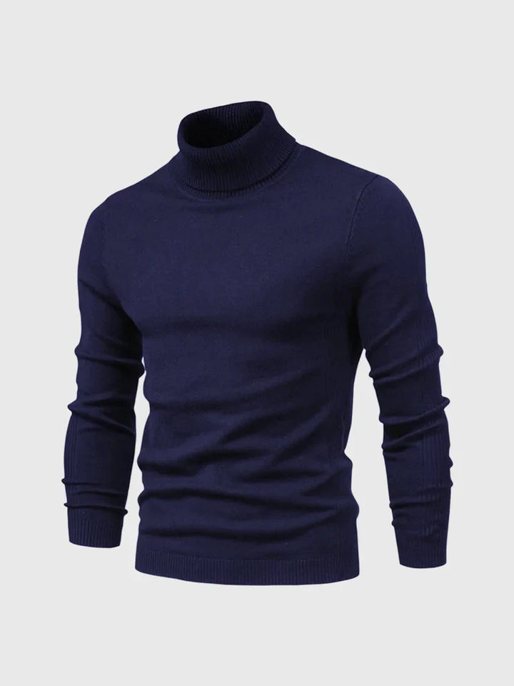 Suéter de Cuello Alto para Hombres – Lavable y Versátil