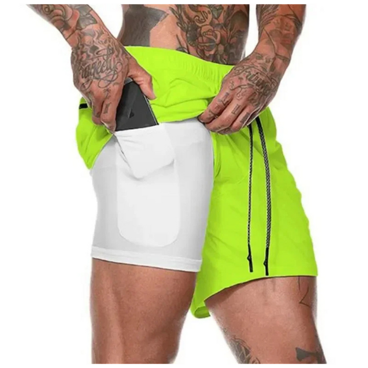 Pantalones cortos deportivos 2 en 1 para hombre: diseñados para el rendimiento y la comodidad