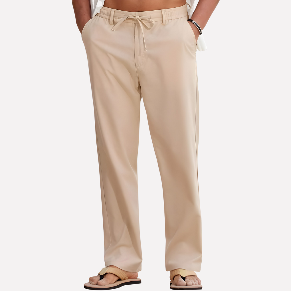 Pantalones de Algodón y Lino para Hombre