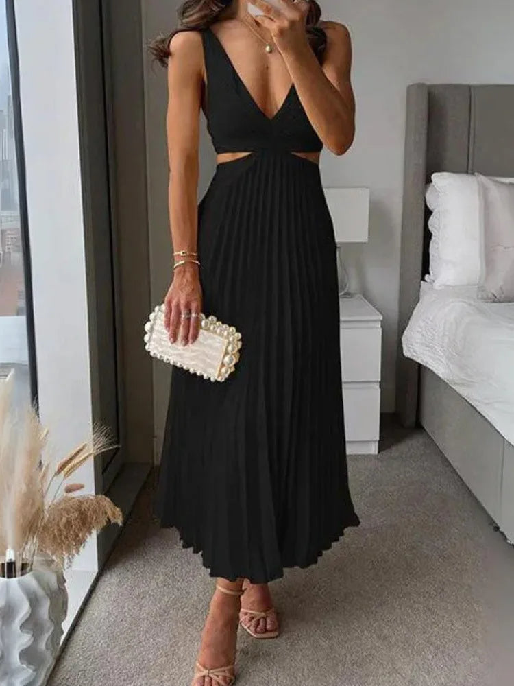 Elegante vestido sin mangas