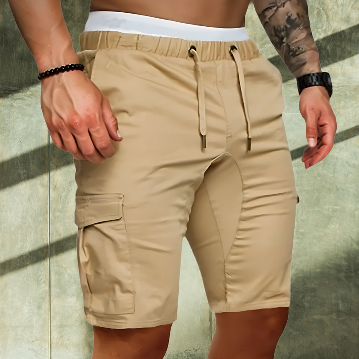 Elegantes pantalones cortos cargo para hombre