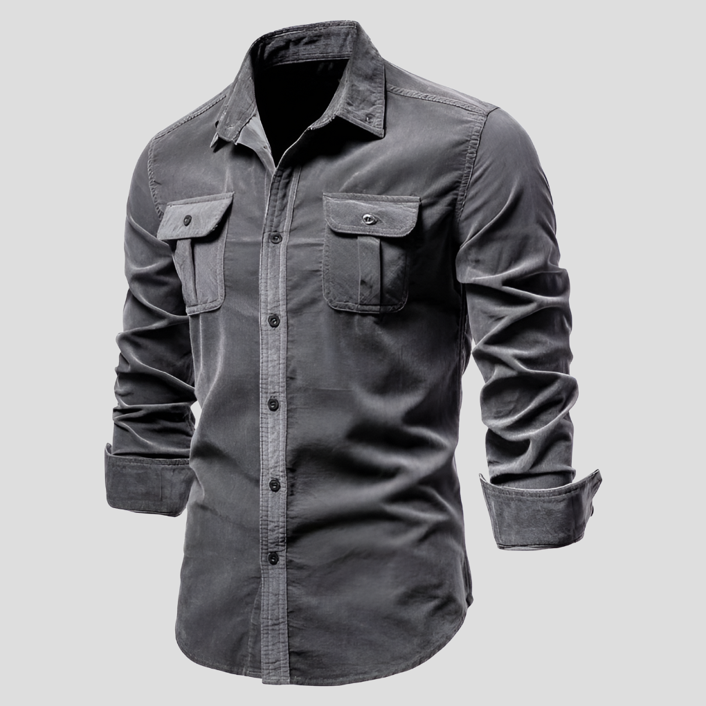Camisas de Corduroy de Mangas Largas para Hombres