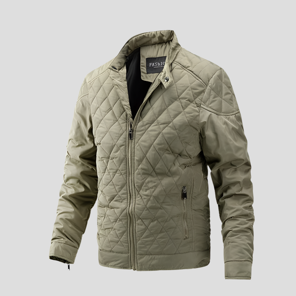 Elegante chaqueta acolchada de transición para hombre