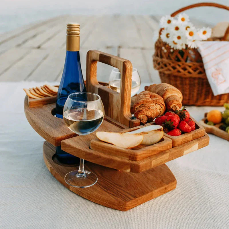 Mesa de picnic de madera portátil