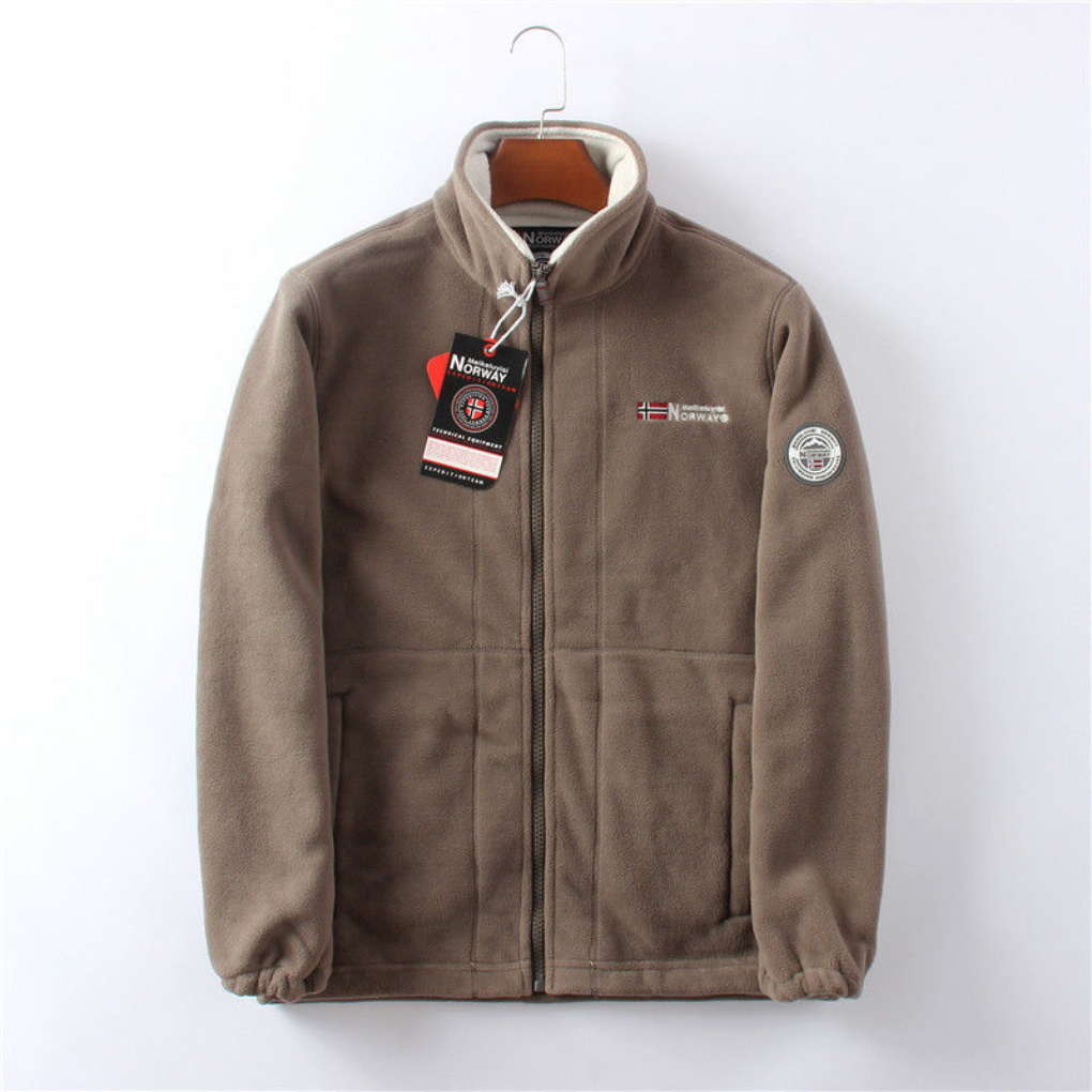 Chaqueta de forro polar para hombres, resistente al viento y cómoda
