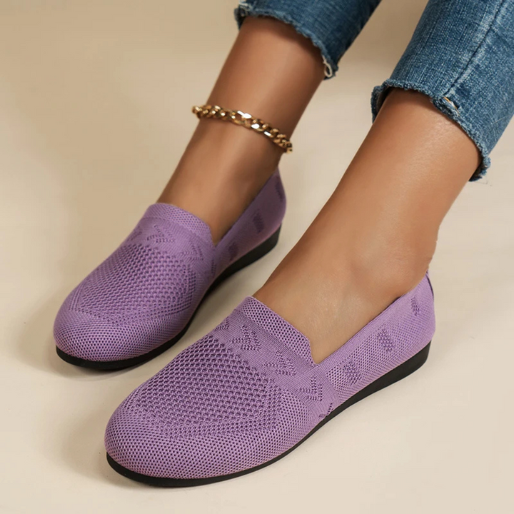 Zapatos sin cordones de malla transpirable para mujer