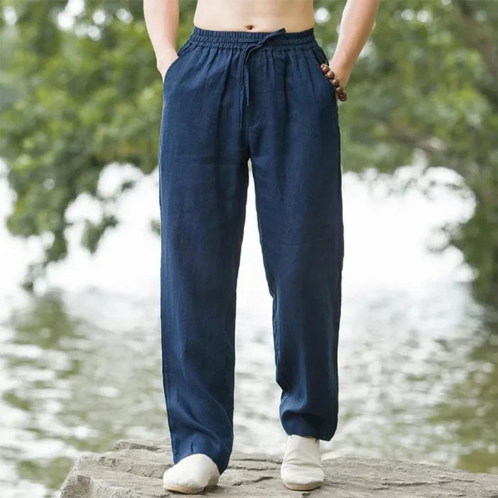 Pantalones de playa de lino para hombre para disfrutar de la comodidad veraniega sin complicaciones