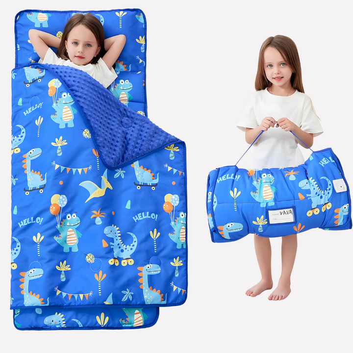 Esterilla de Siesta para Niños Pequeños con Almohada y Manta