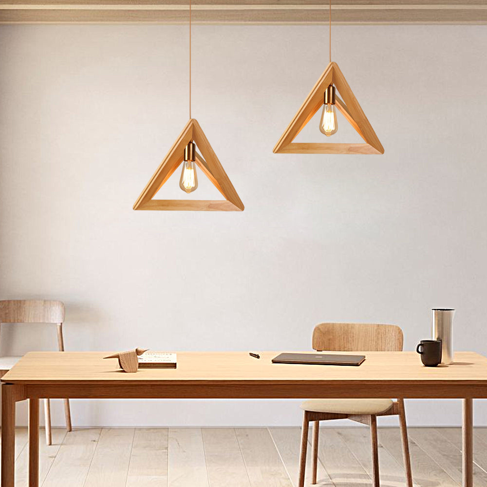 LumiNord | Lámpara Colgante Escandinava con Marco de Madera