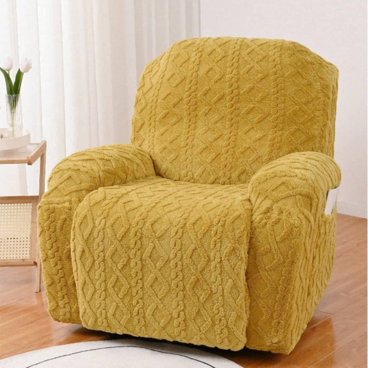 Funda de Sofá Recliner de Pelusa Invierno Antideslizante Suave