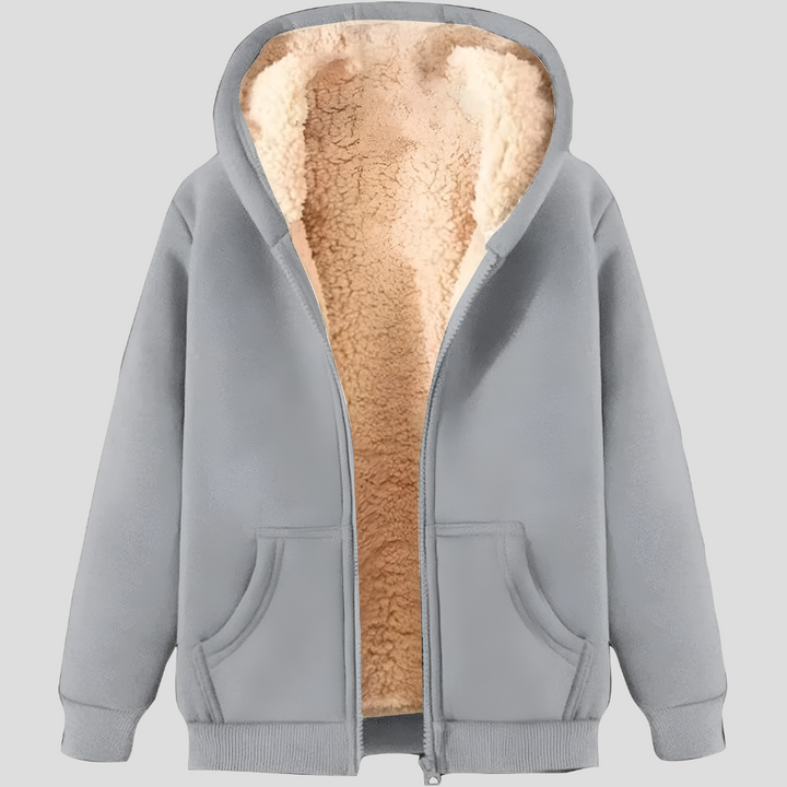 Chaqueta de sudadera con capucha forrada de polar de invierno para hombres