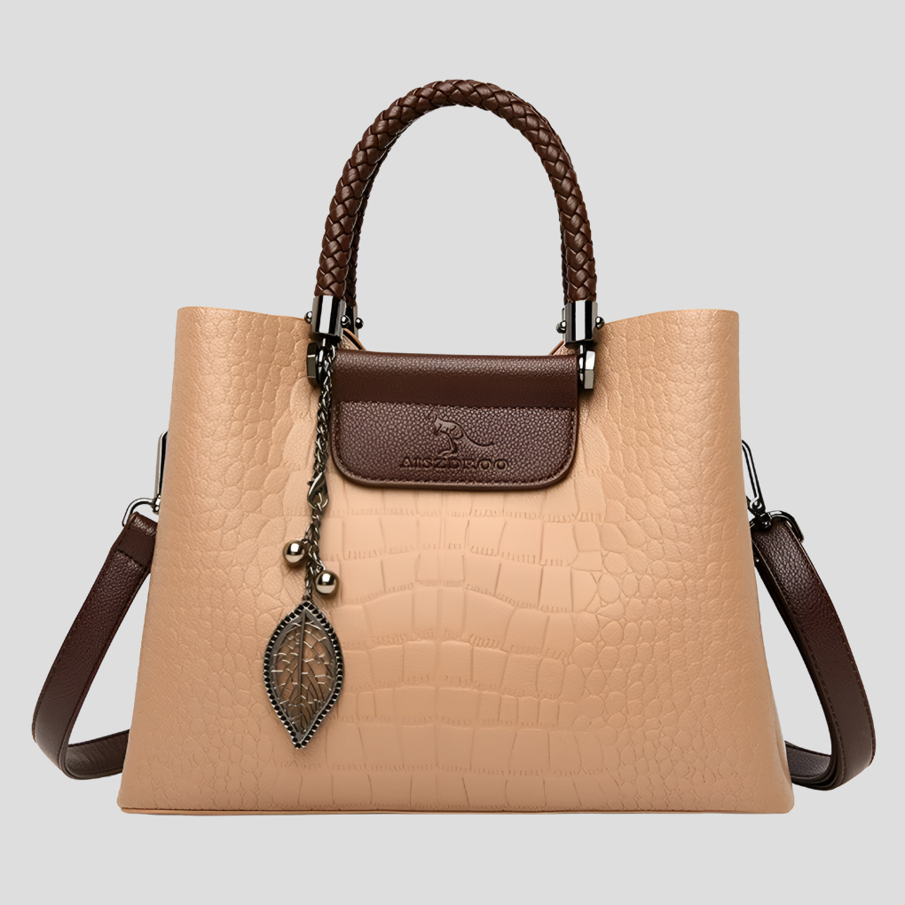 Lyudmila - Bolso de mano de teca de lujo para mujer