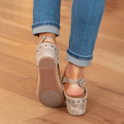 Sandalias Ortopédicas de Cuero para Mujer con Soporte Extra