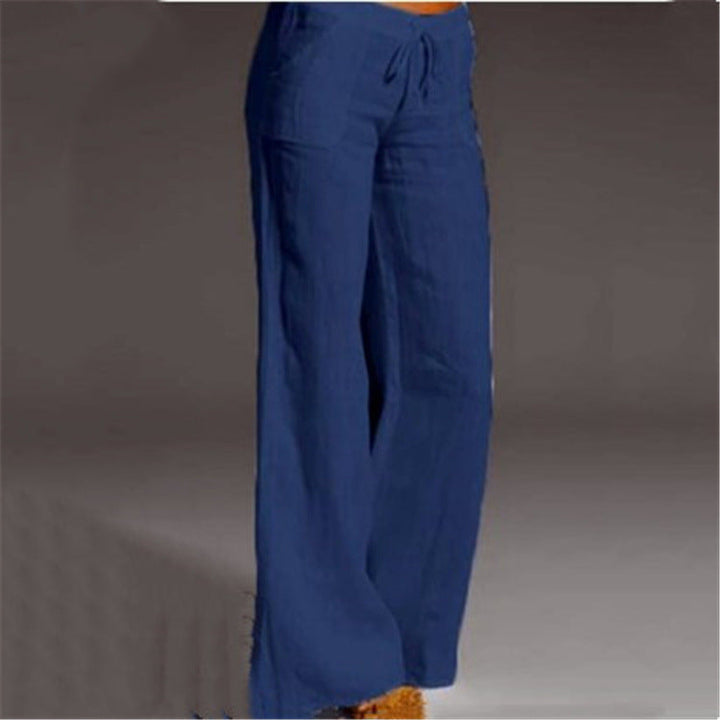 Pantalones sueltos de lino para mujer