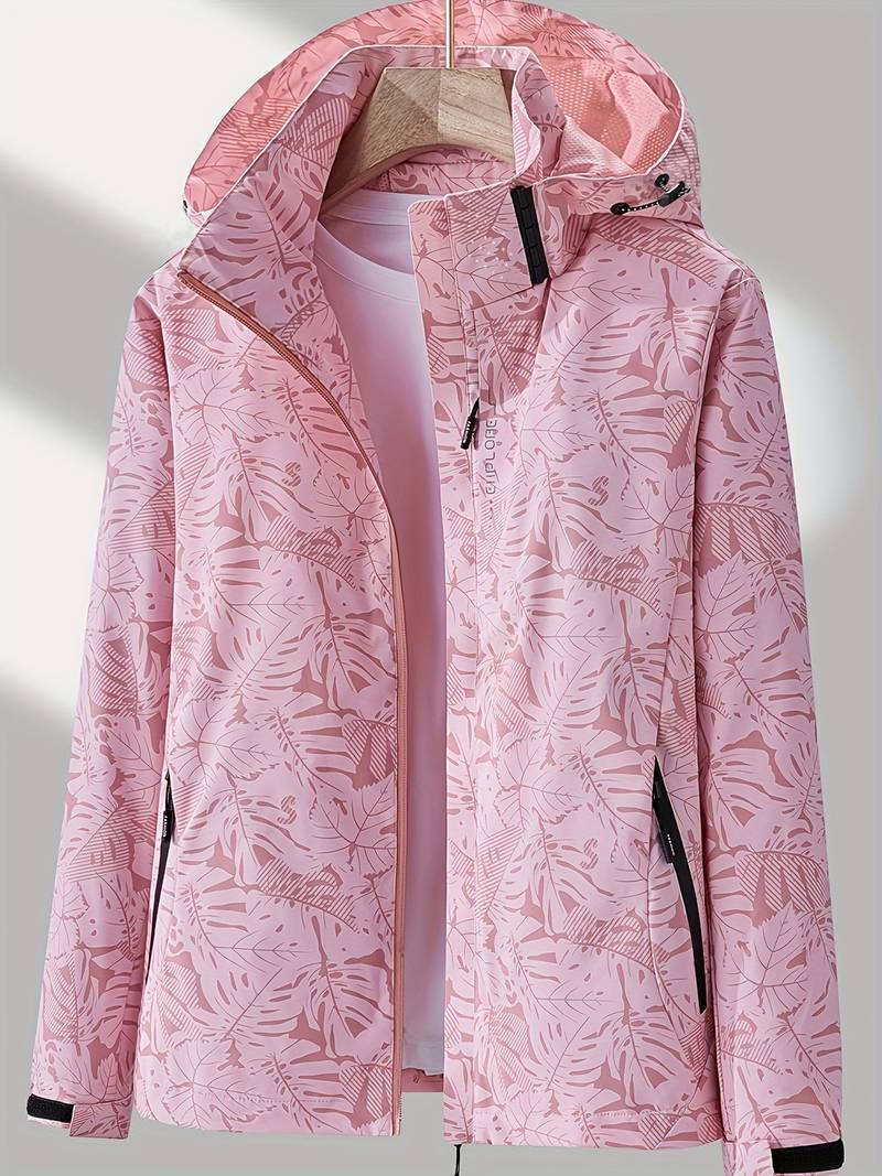 Chaqueta Impermeable y Cortaviento con Capucha para Mujer