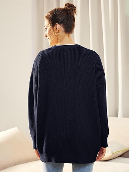 Cárdigan oversize con cuello en V