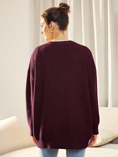 Cárdigan oversize con cuello en V