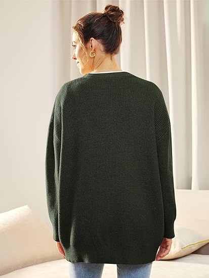 Cárdigan oversize con cuello en V