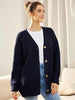 Cárdigan oversize con cuello en V