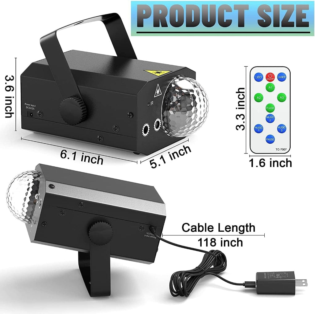 Luz Disco Láser 2 en 1