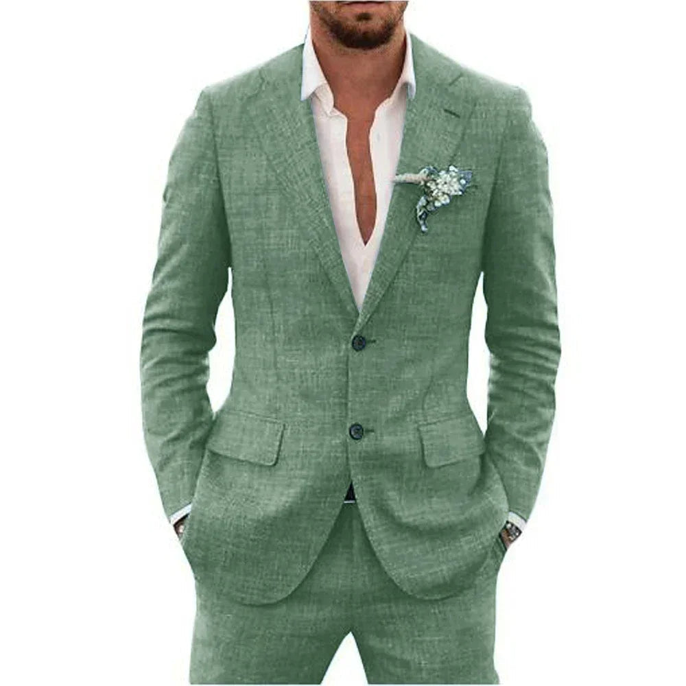 Traje de lino para hombre