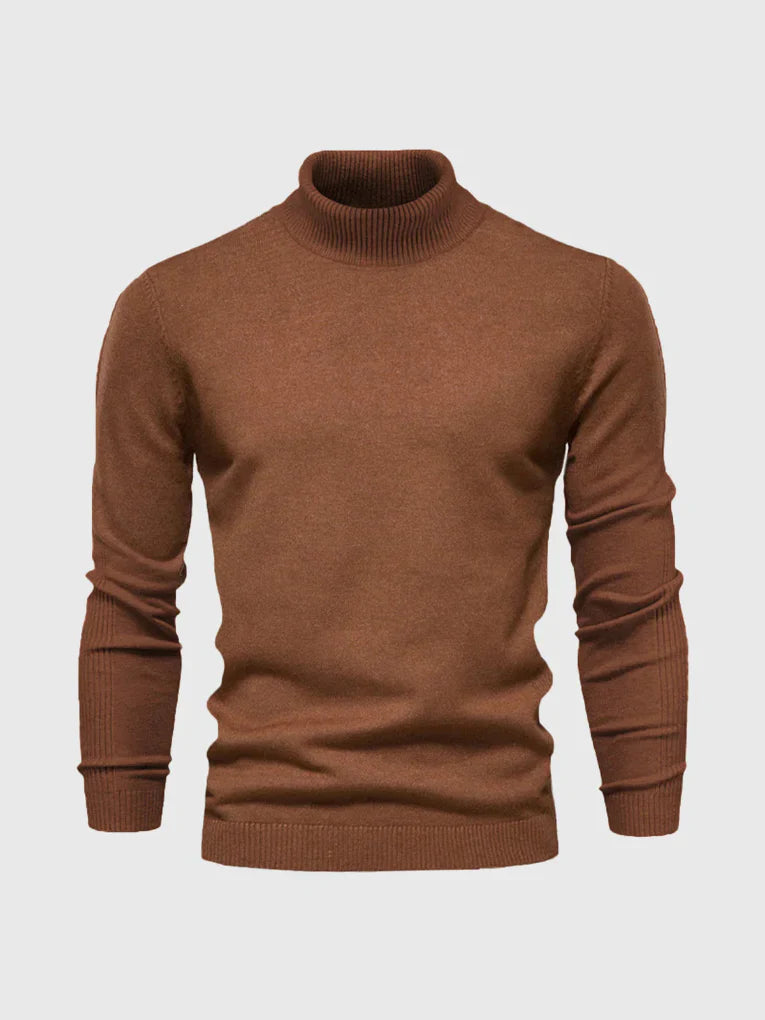 Suéter de Cuello Alto para Hombres – Lavable y Versátil