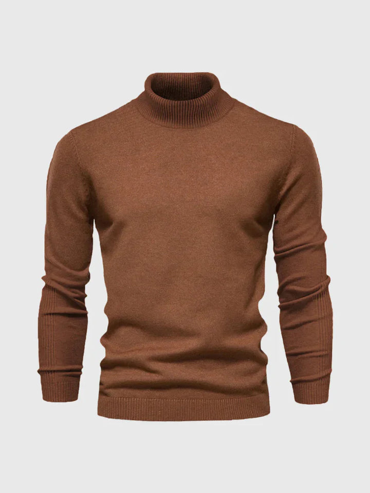 Suéter de Cuello Alto para Hombres – Lavable y Versátil