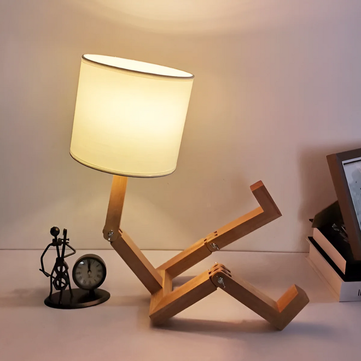 Lunari – Lámpara de Mesa de Madera Flexible y Artesanal