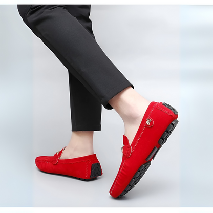 Mocasines de ante sin cordones para hombre