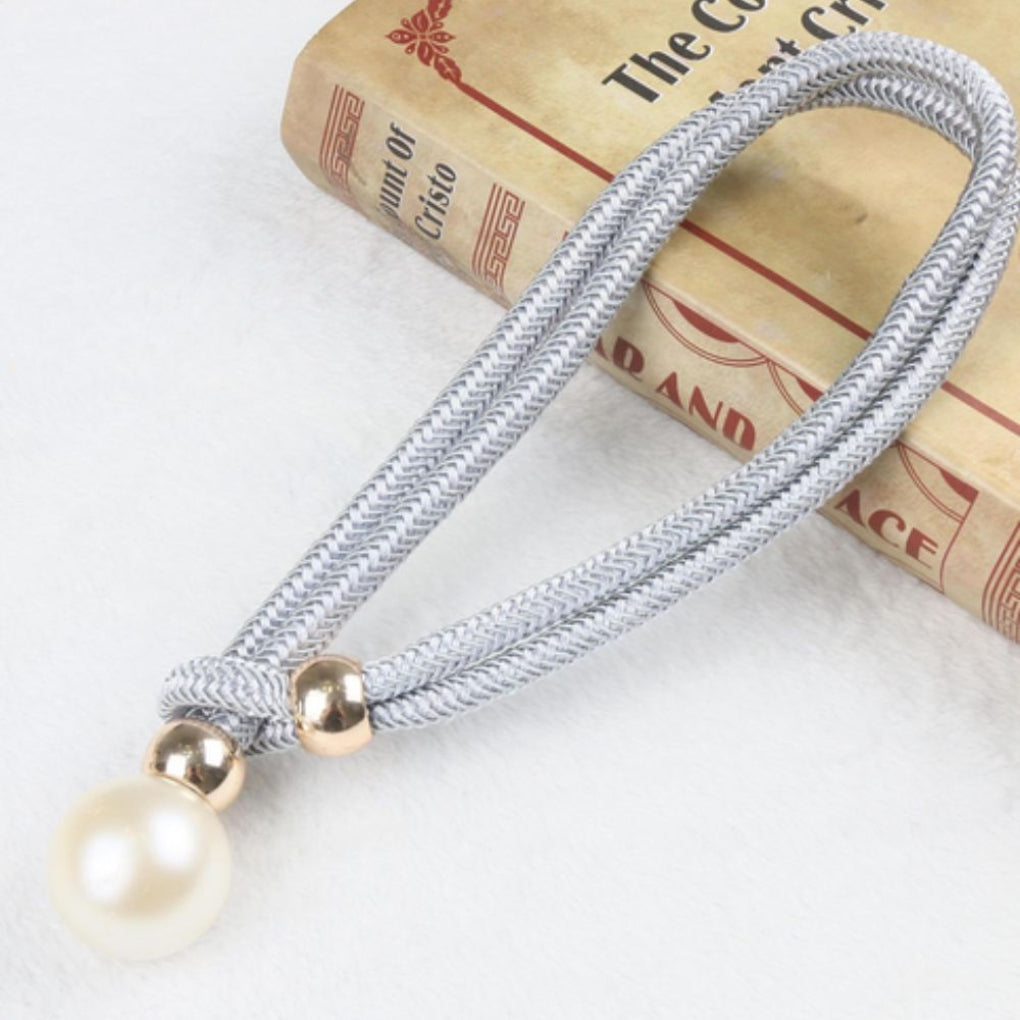 Conjunto de 2 Piezas Elegante y Brillante Tirador de Cortina de Perlas