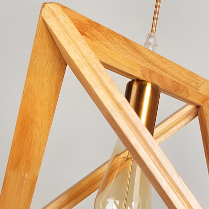 LumiNord | Lámpara Colgante Escandinava con Marco de Madera