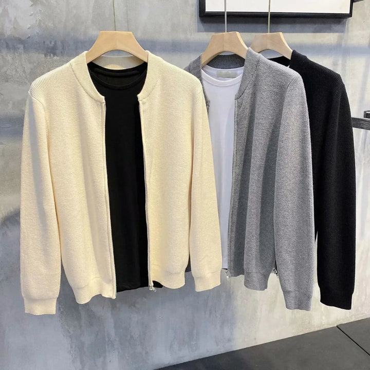 Cárdigan de punto para hombre, cálido y elegante