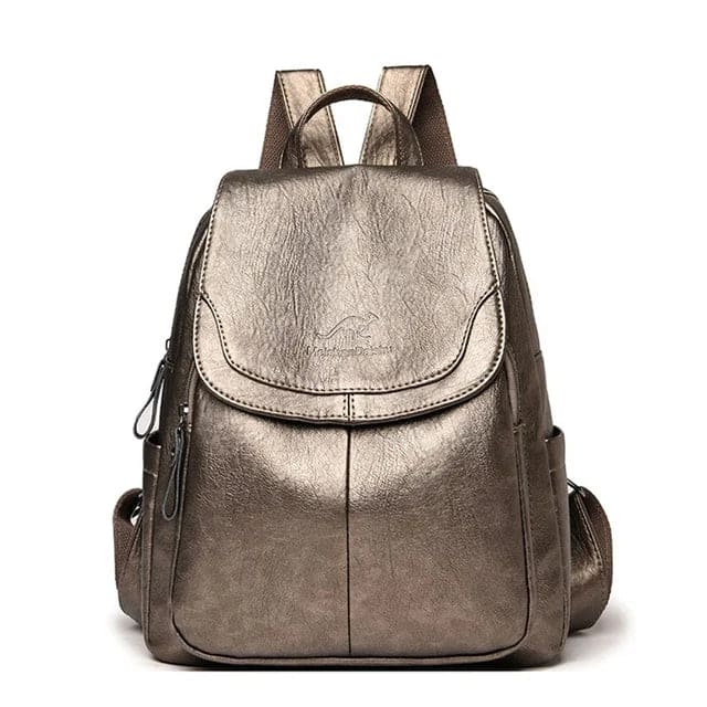 Mochila de piel resistente para mujer