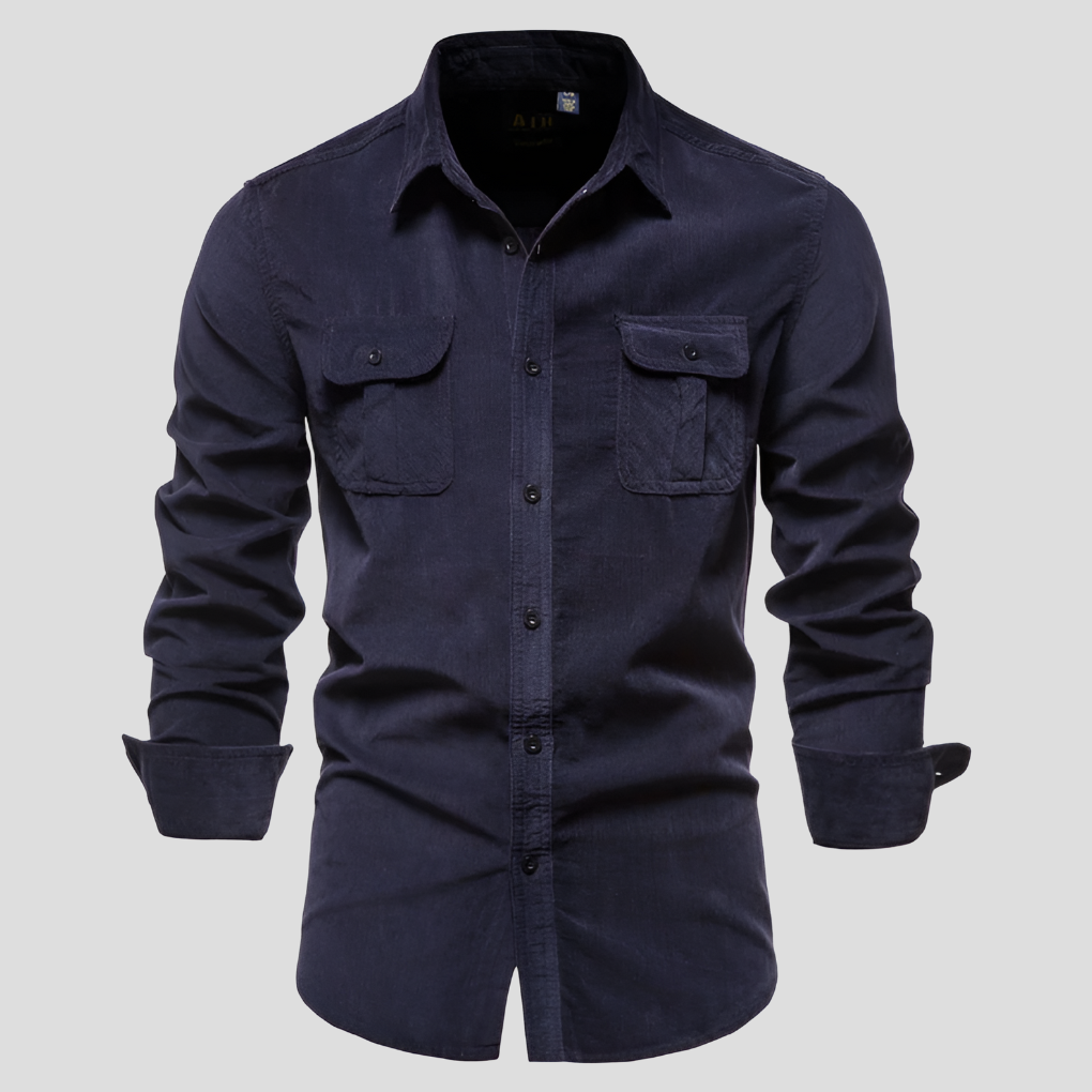 Camisas de Corduroy de Mangas Largas para Hombres